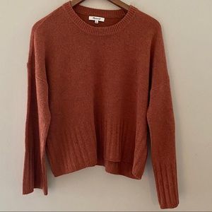 Madewell pumpkin spice crewneck sweater. Medium